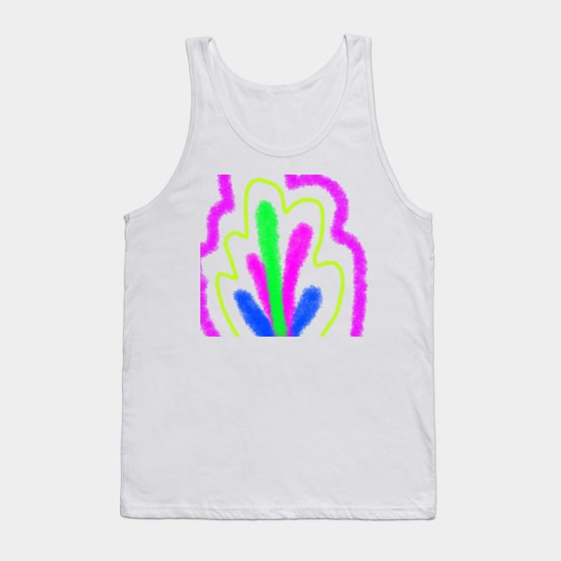 Pink green yellow watercolor art design Tank Top by Artistic_st